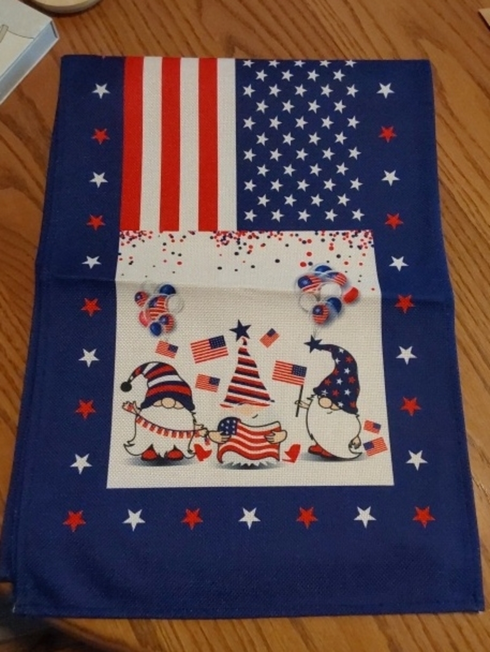 Patriotic Gnome Table Runner 80"